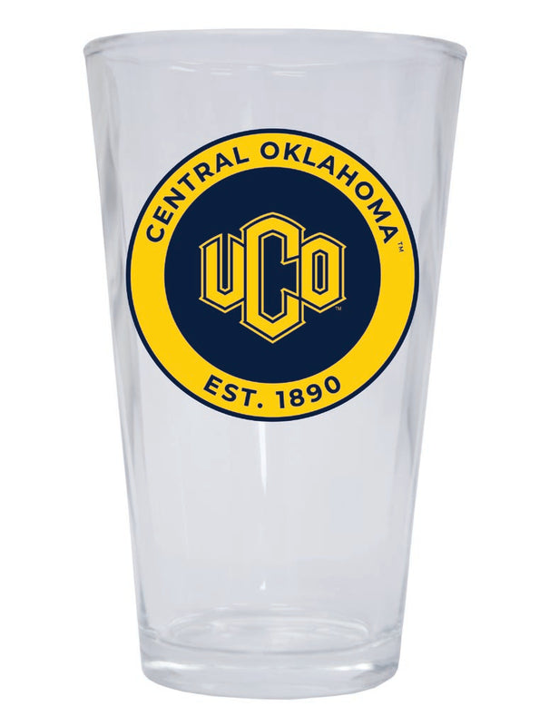 University of Central Oklahoma Bronchos 16 oz Pint Glass Circle Design Officially Licensed Collegiate Product 4-Pack