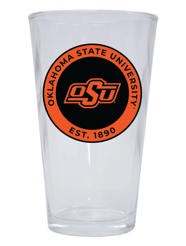 Oklahoma State Cowboys 16 oz Pint Glass Circle Design Officially Licensed Collegiate Product Single
