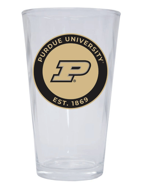 Purdue Boilermakers 16 oz Pint Glass Circle Design Officially Licensed Collegiate Product 2-Pack
