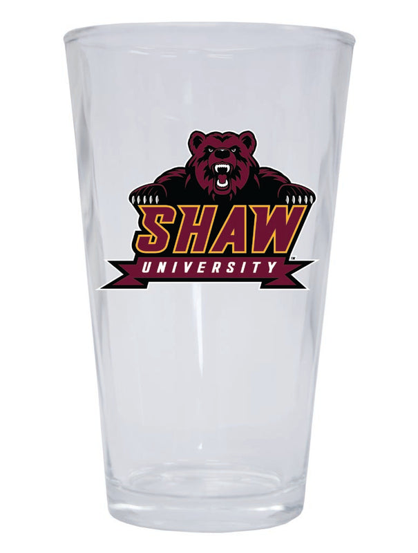 Shaw University Bears 16 oz Pint Glass Circle Design Officially Licensed Collegiate Product Single