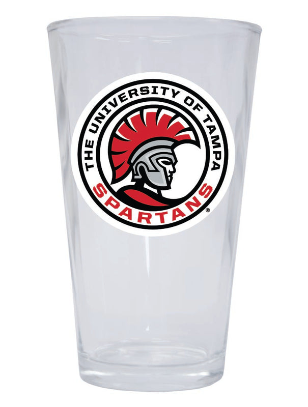 University of Tampa Spartans 16 oz Pint Glass Circle Design Officially Licensed Collegiate Product Single