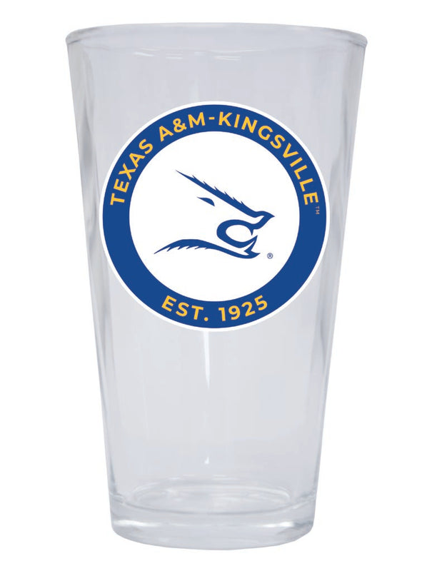 Texas A&M Kingsville Javelinas 16 oz Pint Glass Circle Design Officially Licensed Collegiate Product Single