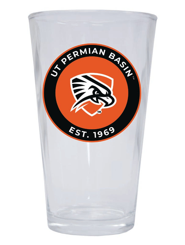 University of Texas of the Permian Basin 16 oz Pint Glass Circle Design Officially Licensed Collegiate Product Single