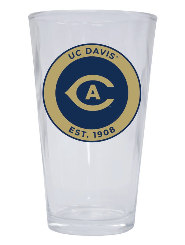 UC Davis Aggies 16 oz Pint Glass Circle Design Officially Licensed Collegiate Product Single