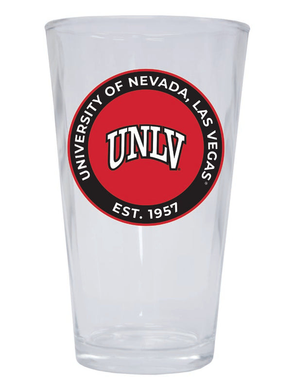 UNLV Rebels 16 oz Pint Glass Circle Design Officially Licensed Collegiate Product Single