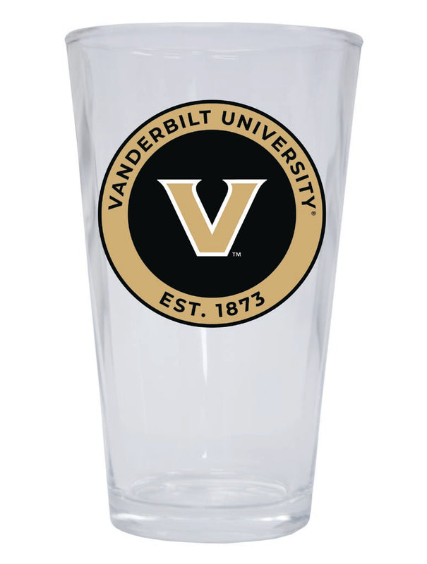Vanderbilt University 16 oz Pint Glass Circle Design Officially Licensed Collegiate Product Single
