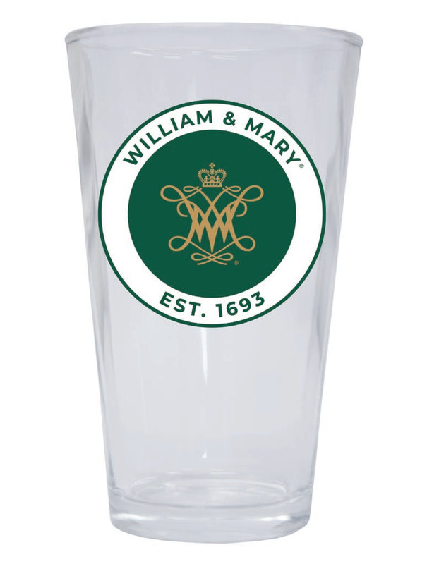 William and Mary 16 oz Pint Glass Circle Design Officially Licensed Collegiate Product Single