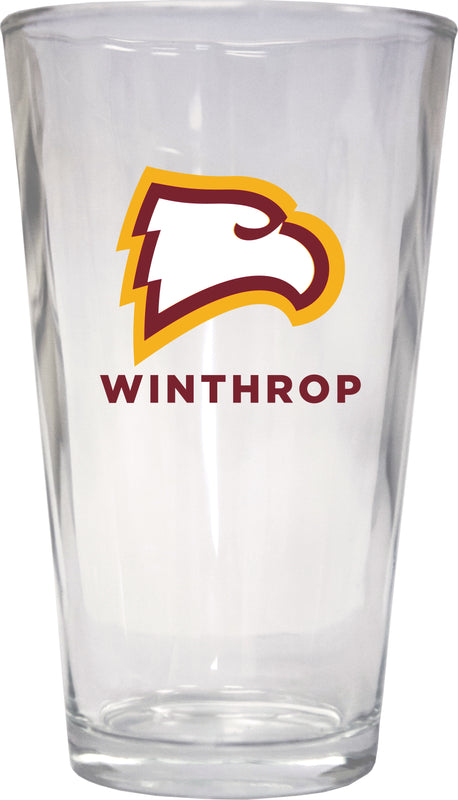 Winthrop University 16 oz Pint Glass Officially Licensed Collegiate Product 2-Pack