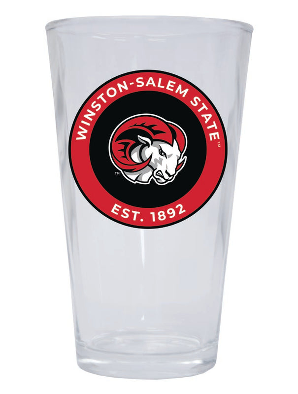 Winston-Salem State 16 oz Pint Glass Circle Design Officially Licensed Collegiate Product 2-Pack