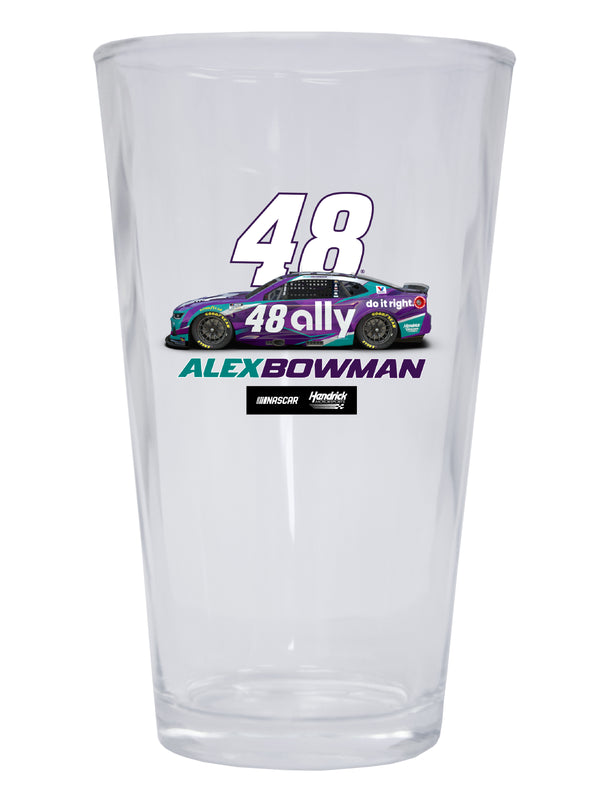 Alex Bowman #48 Nascar Offic. Licensed 16 oz Pint Glass Single