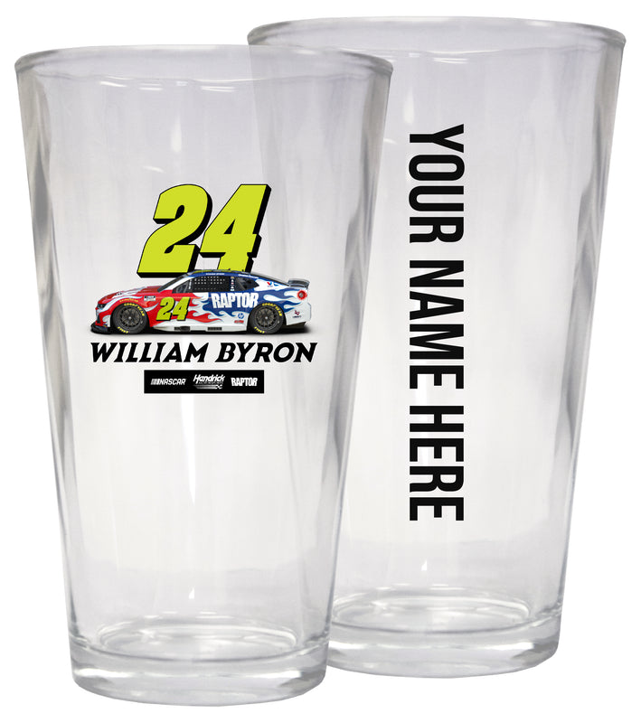 William Byron #24 Nascar Offic. Licensed Customized 16 oz Pint Glass