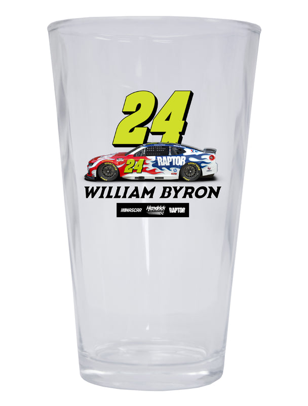 William Byron #24 Nascar Offic. Licensed 16 oz Pint Glass Single