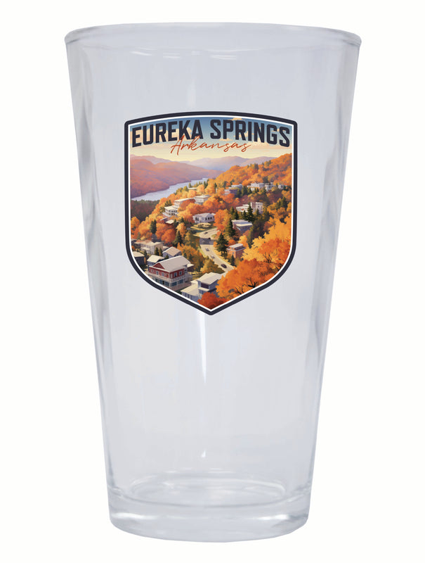 Eureka Springs Arkansas Little Switzerland of the Ozarks Design Souvenir 16 oz Pint Glass 4-Pack