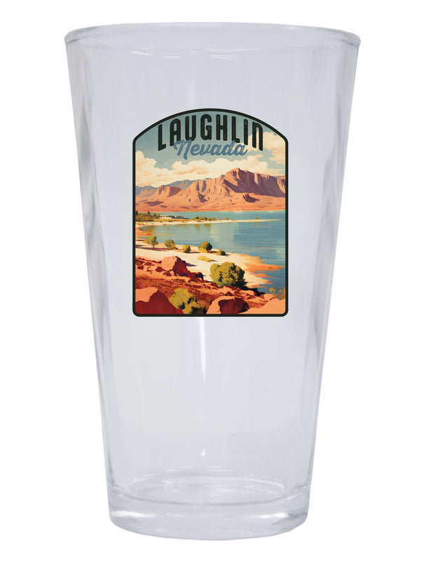 Laughlin Nevada Design B Souvenir 16 oz Pint Glass 4-Pack