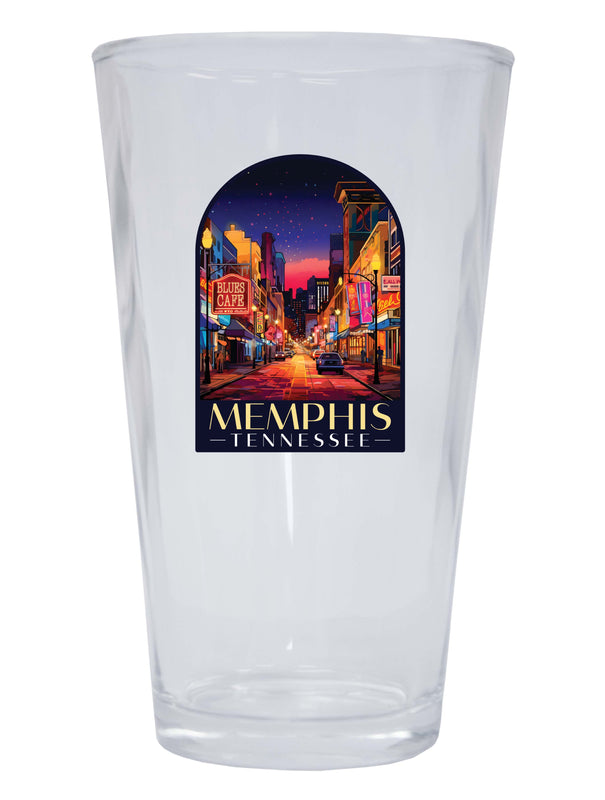 Memphis Tennessee Design C Souvenir 16 oz Pint Glass Single