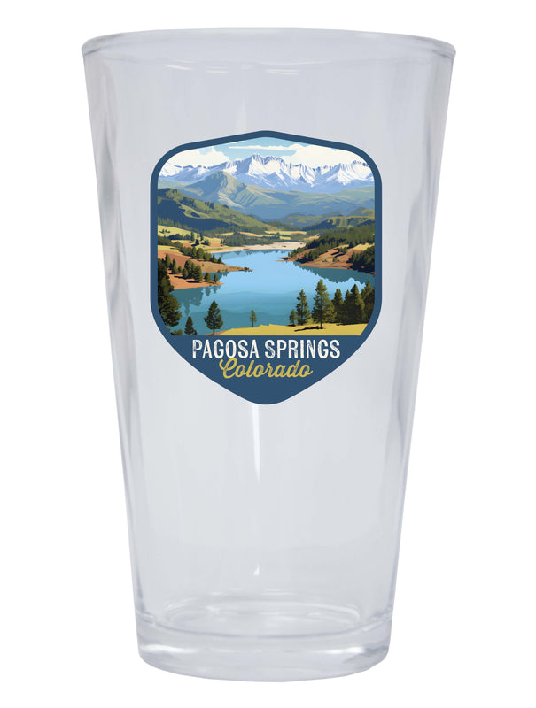 Pagosa Springs Colorado Design B Souvenir 16 oz Pint Glass Single