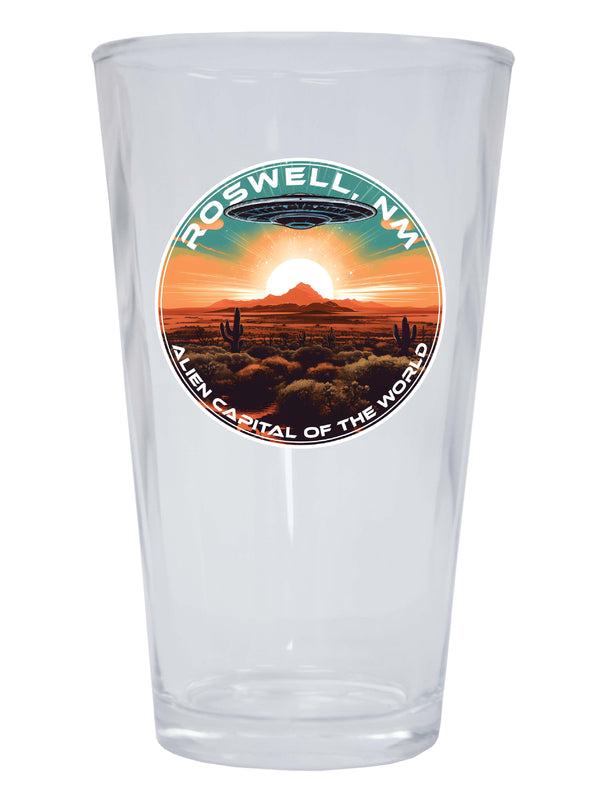 Roswell New Mexico Design A Souvenir 16 oz Pint Glass 4-Pack