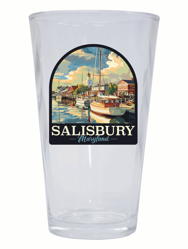 Salisbury Maryland Port of Salisbury Marina Design Souvenir 16 oz Pint Glass Single