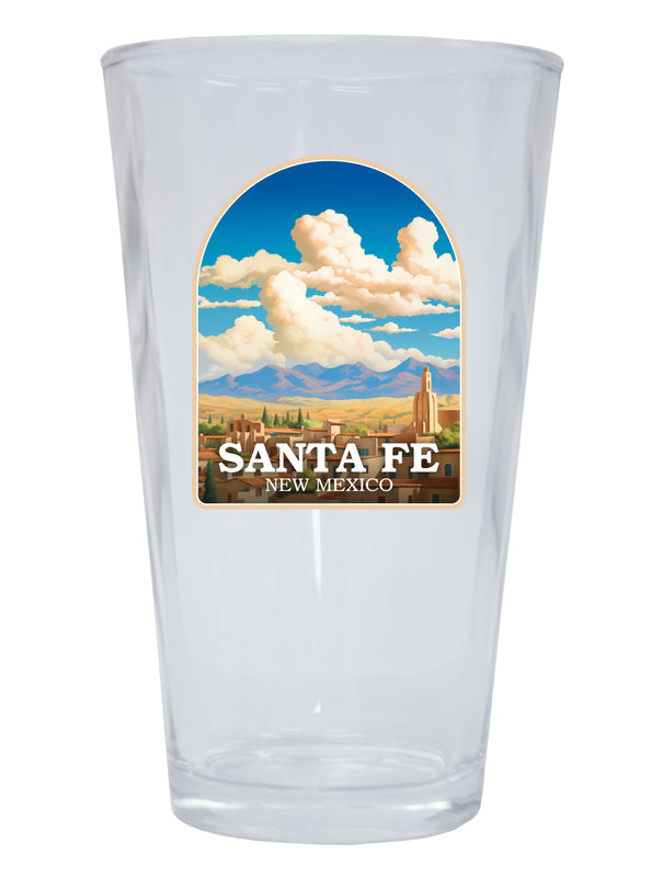 Santa Fe New Mexico Design A Souvenir 16 oz Pint Glass 2-Pack
