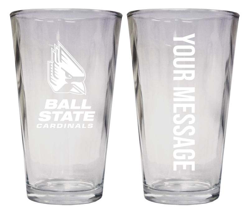 Ball State University Officially Licensed 16 oz Pint Glass Engraved – Customizable Drinkware