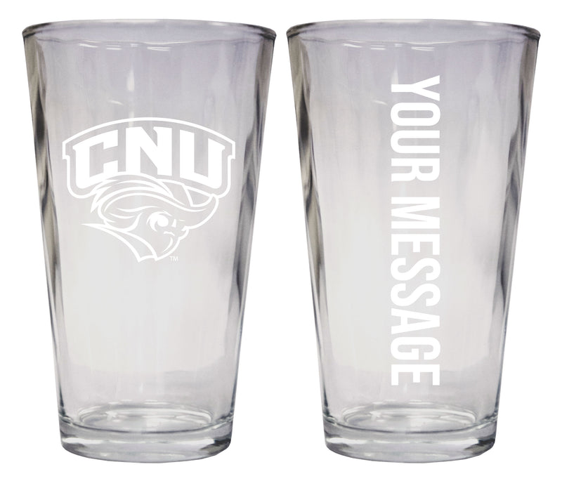 Christopher Newport Captains Officially Licensed 16 oz Pint Glass Engraved – Customizable Drinkware