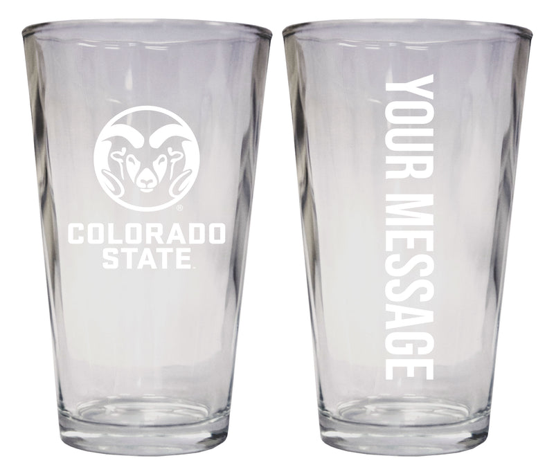 Colorado State Rams Officially Licensed 16 oz Pint Glass Engraved – Customizable Drinkware