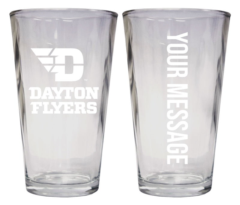 Dayton Flyers Officially Licensed 16 oz Pint Glass Engraved – Customizable Drinkware