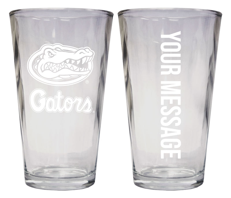 Florida Gators Officially Licensed 16 oz Pint Glass Engraved – Customizable Drinkware