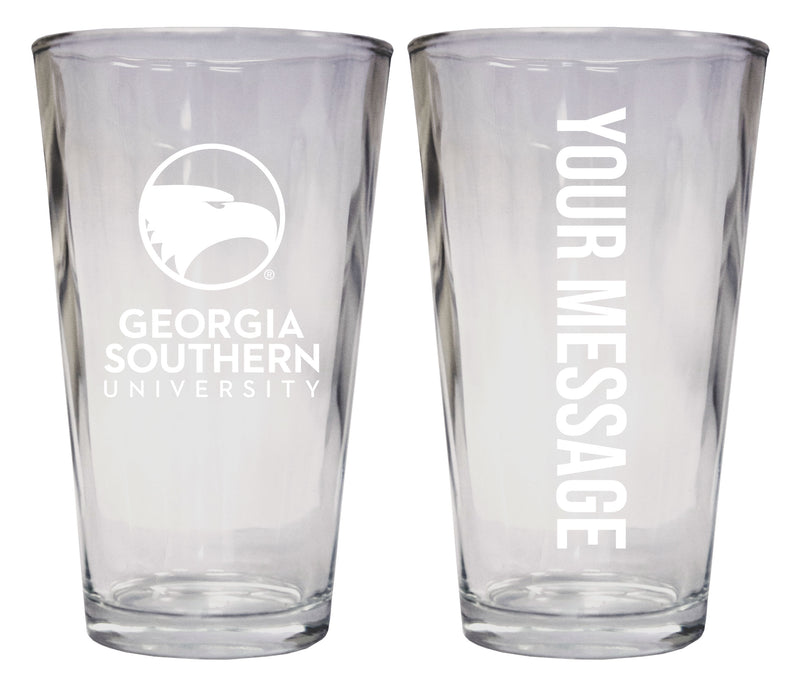 Georgia Southern Eagles Officially Licensed 16 oz Pint Glass Engraved – Customizable Drinkware