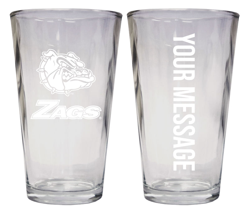 Gonzaga Bulldogs Officially Licensed 16 oz Pint Glass Engraved – Customizable Drinkware