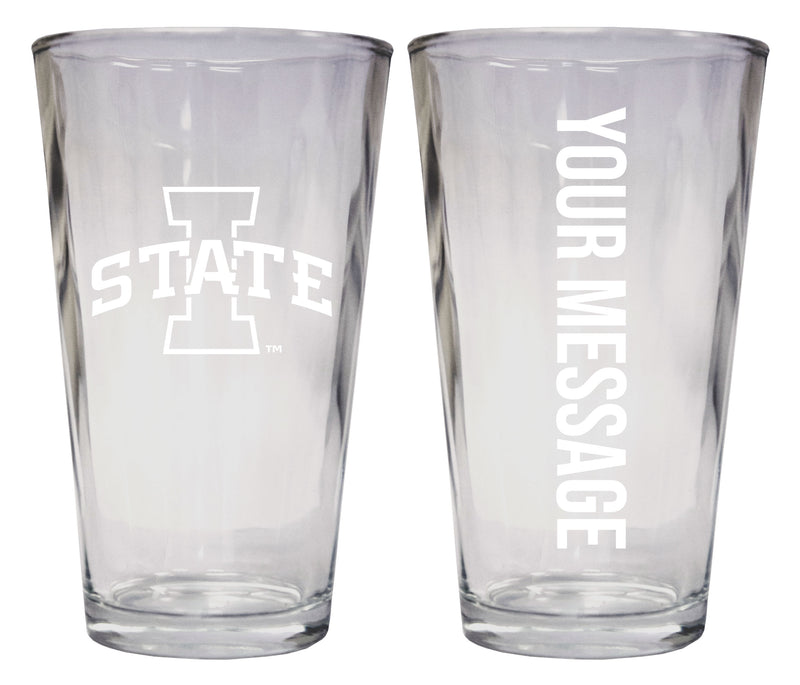 Iowa State Cyclones Officially Licensed 16 oz Pint Glass Engraved – Customizable Drinkware