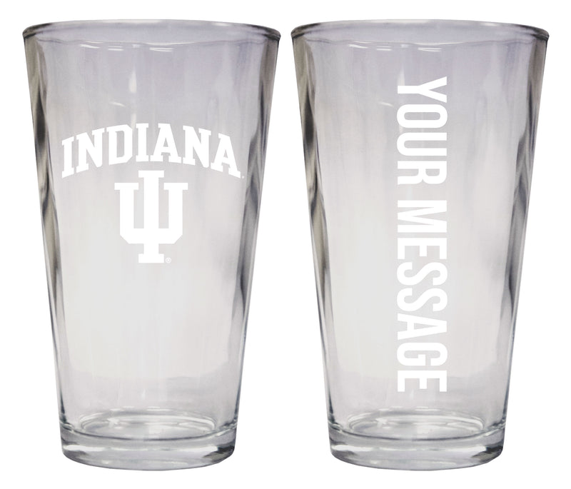 Indiana Hoosiers Officially Licensed 16 oz Pint Glass Engraved – Customizable Drinkware