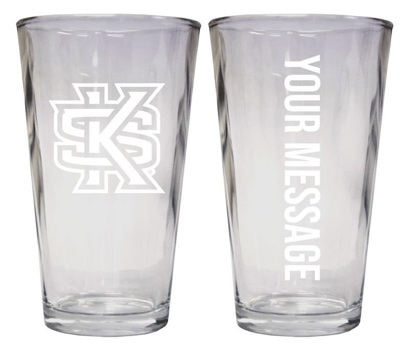 Kennesaw State University Officially Licensed 16 oz Pint Glass Engraved – Customizable Drinkware