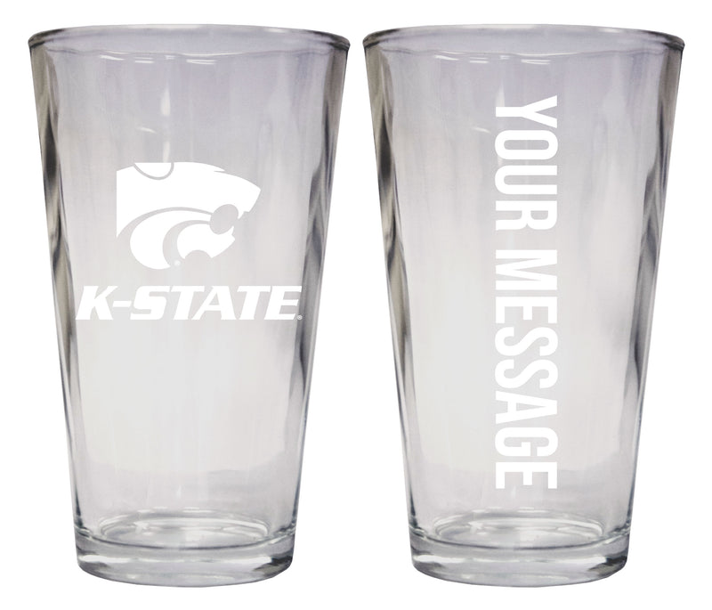 Kansas State Wildcats Officially Licensed 16 oz Pint Glass Engraved – Customizable Drinkware