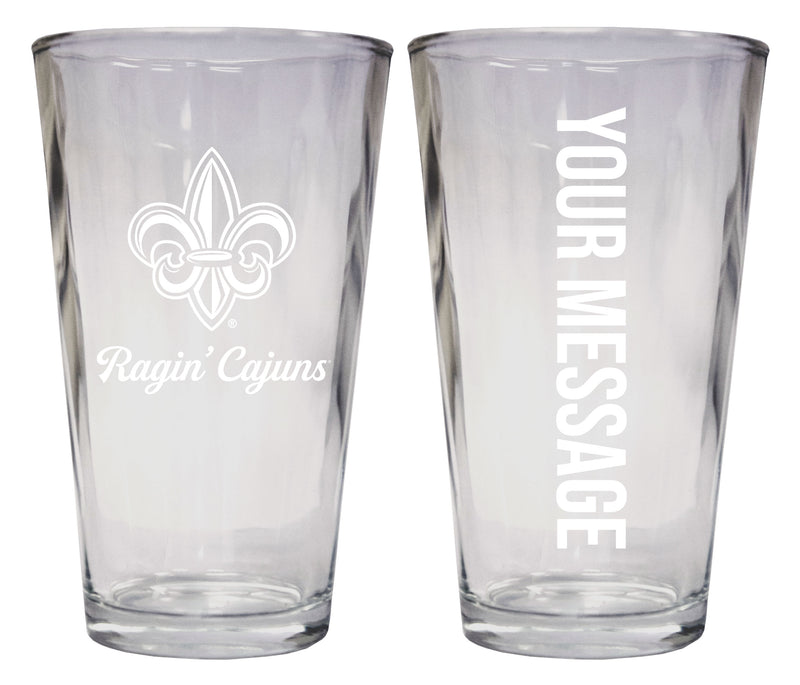Louisiana at Lafayette Officially Licensed 16 oz Pint Glass Engraved – Customizable Drinkware