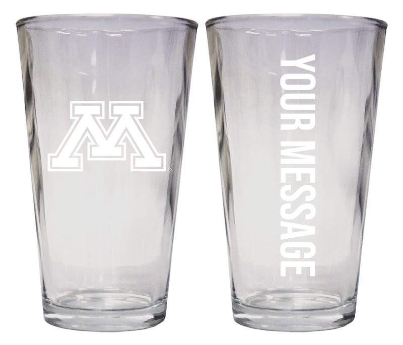 Minnesota Gophers Officially Licensed 16 oz Pint Glass Engraved – Customizable Drinkware