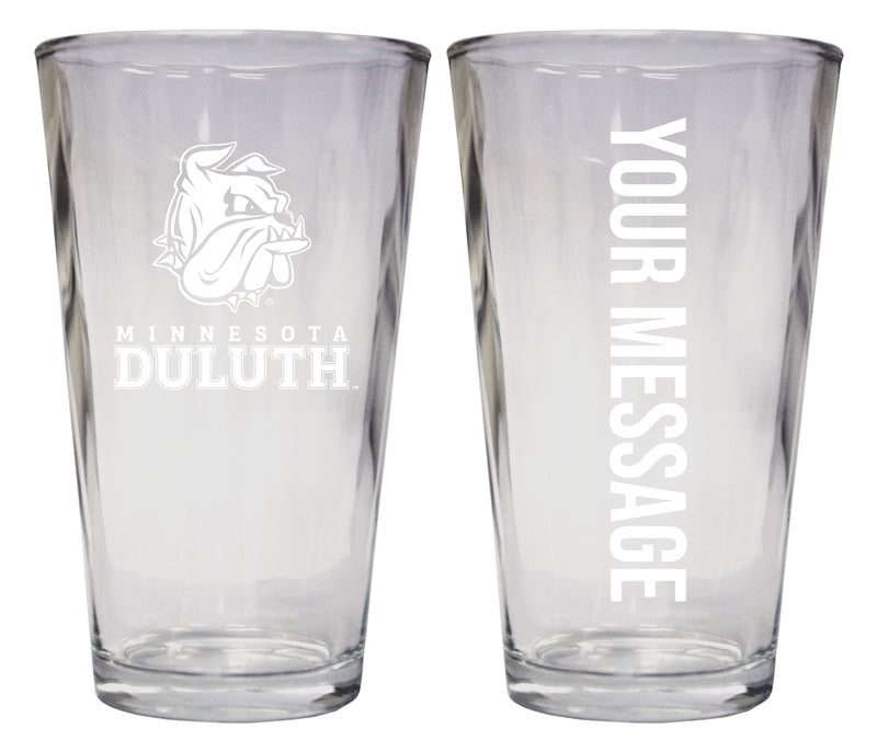 Minnesota Duluth Bulldogs Officially Licensed 16 oz Pint Glass Engraved – Customizable Drinkware
