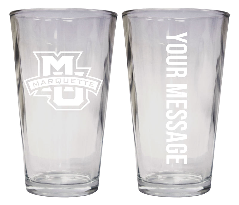 Marquette Golden Eagles Officially Licensed 16 oz Pint Glass Engraved – Customizable Drinkware