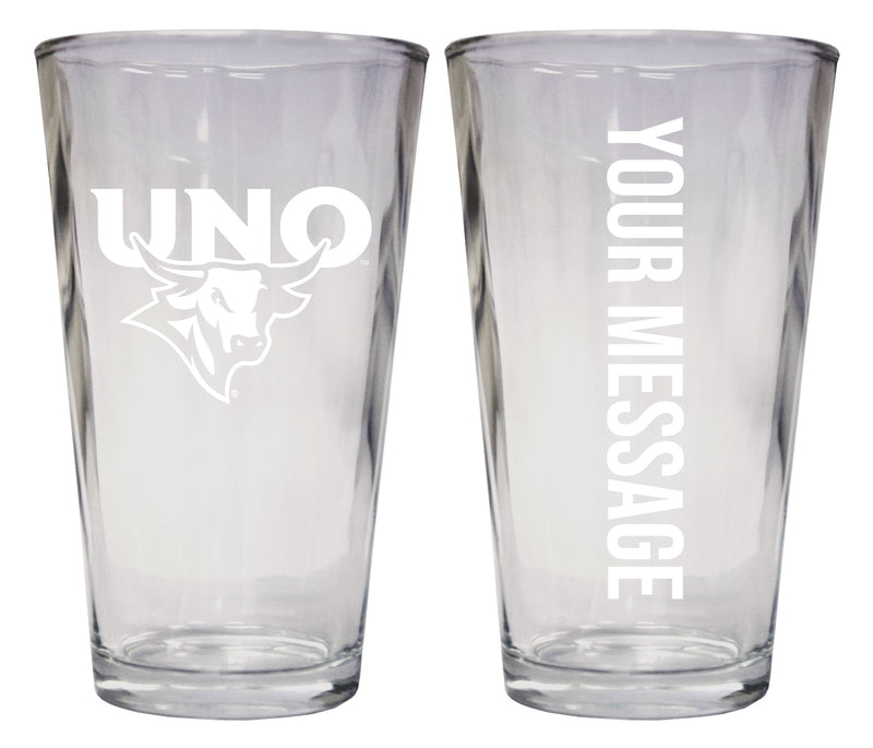 Nebraska at Omaha Officially Licensed 16 oz Pint Glass Engraved – Customizable Drinkware