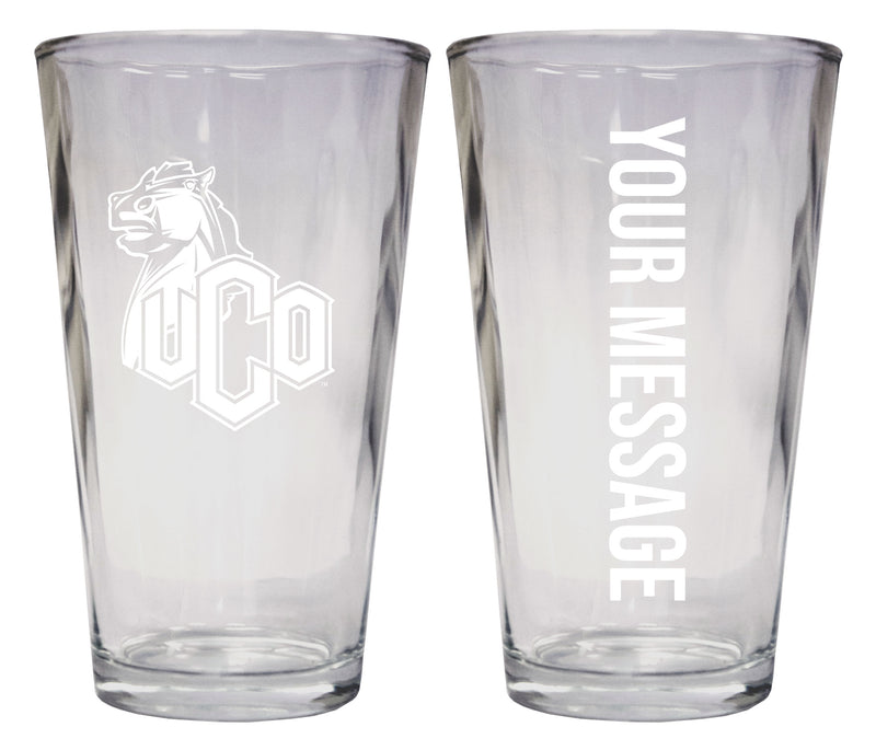 University of Central Oklahoma Bronchos Officially Licensed 16 oz Pint Glass Engraved – Customizable Drinkware
