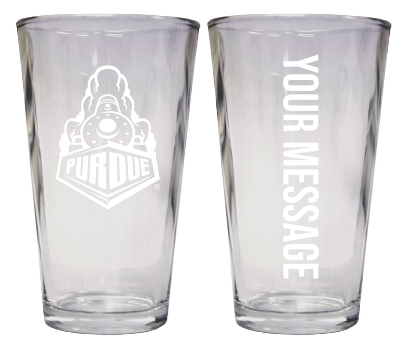 Purdue Boilermakers Officially Licensed 16 oz Pint Glass Engraved – Customizable Drinkware