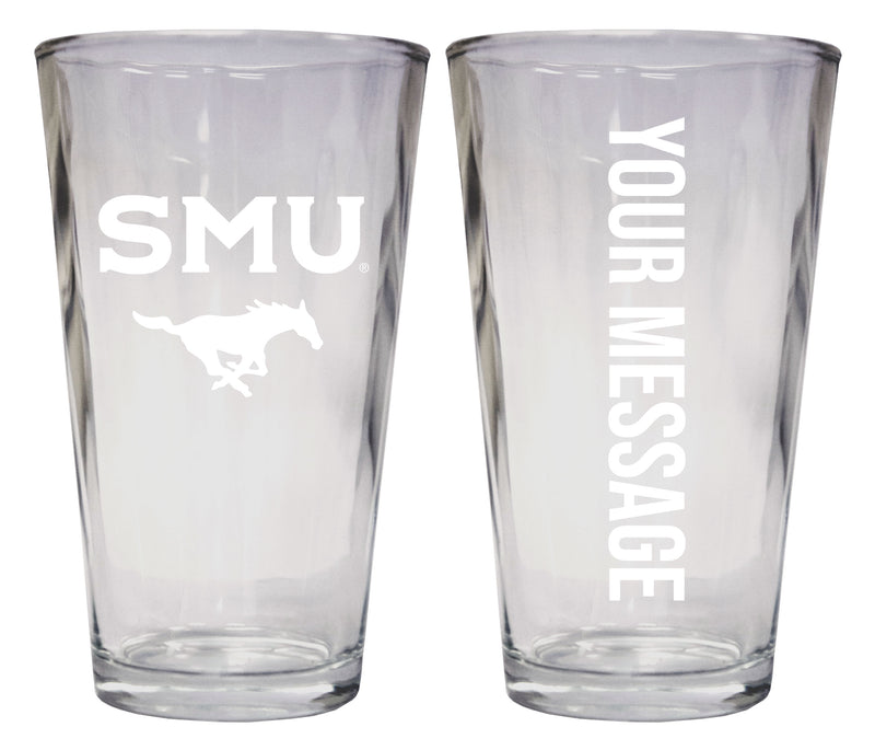 Southern Methodist University Officially Licensed 16 oz Pint Glass Engraved – Customizable Drinkware