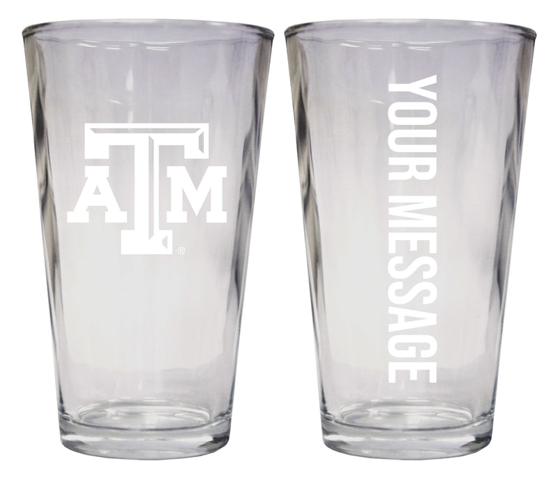 Texas A&M Aggies Officially Licensed 16 oz Pint Glass Engraved – Customizable Drinkware
