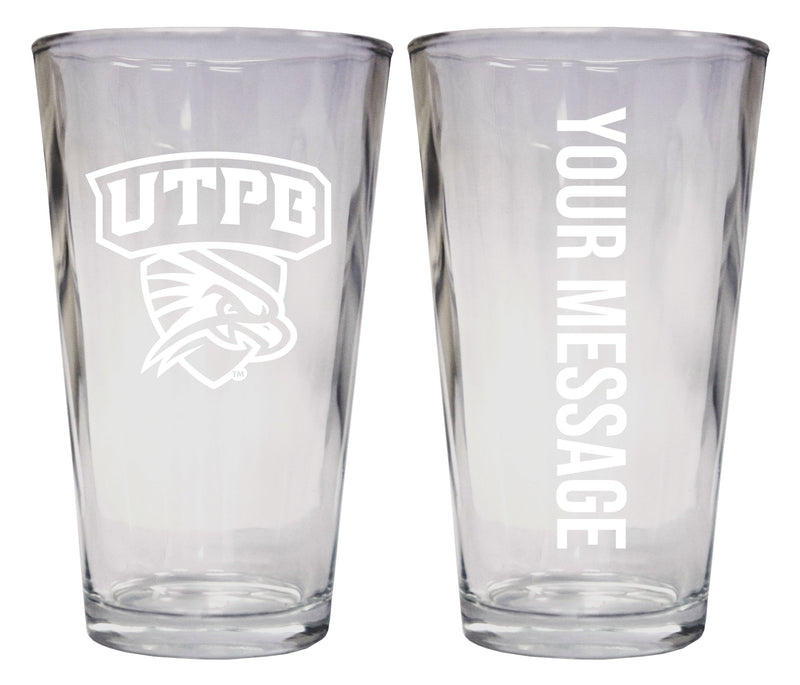 University of Texas of the Permian Basin Officially Licensed 16 oz Pint Glass Engraved – Customizable Drinkware