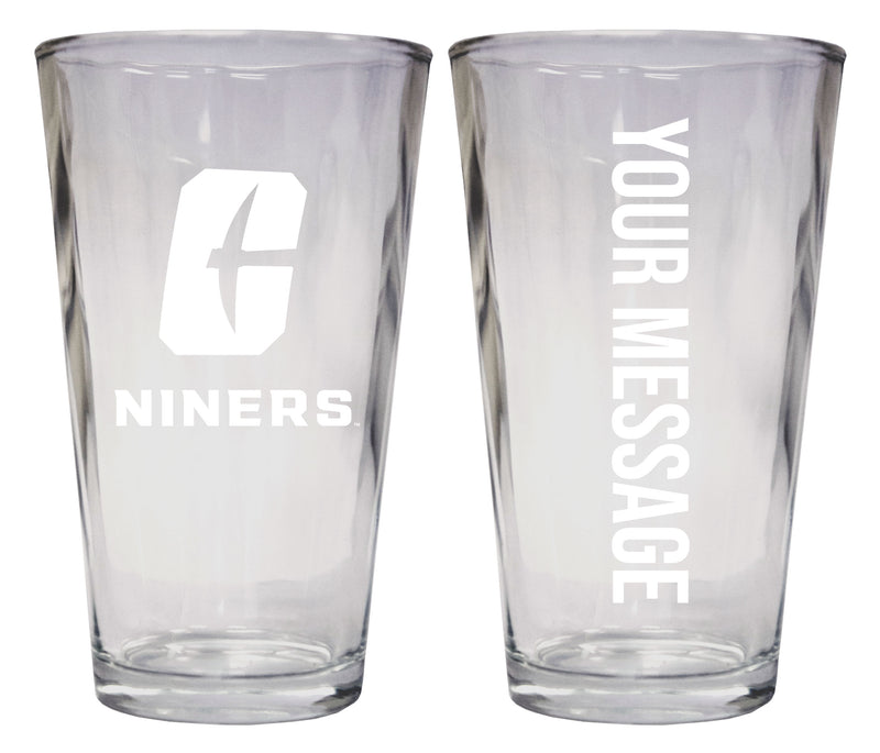 North Carolina Charlotte Forty-Niners Officially Licensed 16 oz Pint Glass Engraved – Customizable Drinkware