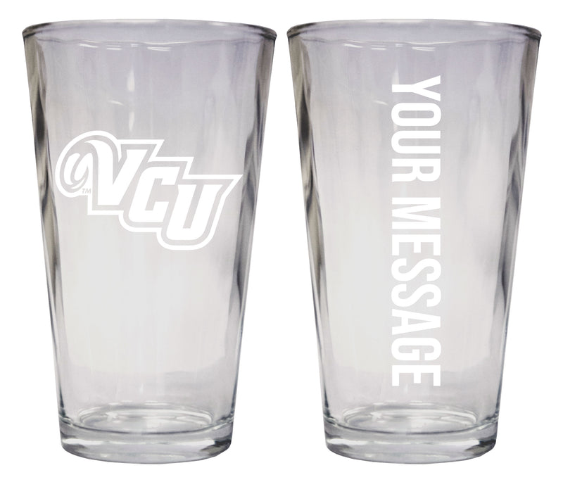 Virginia Commonwealth Officially Licensed 16 oz Pint Glass Engraved – Customizable Drinkware