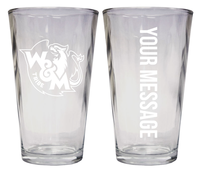 William and Mary Officially Licensed 16 oz Pint Glass Engraved – Customizable Drinkware