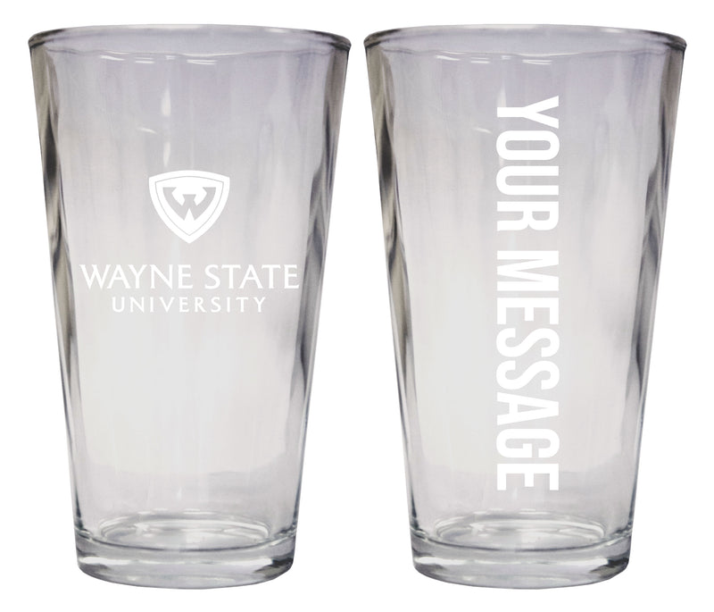 Wayne State Officially Licensed 16 oz Pint Glass Engraved – Customizable Drinkware