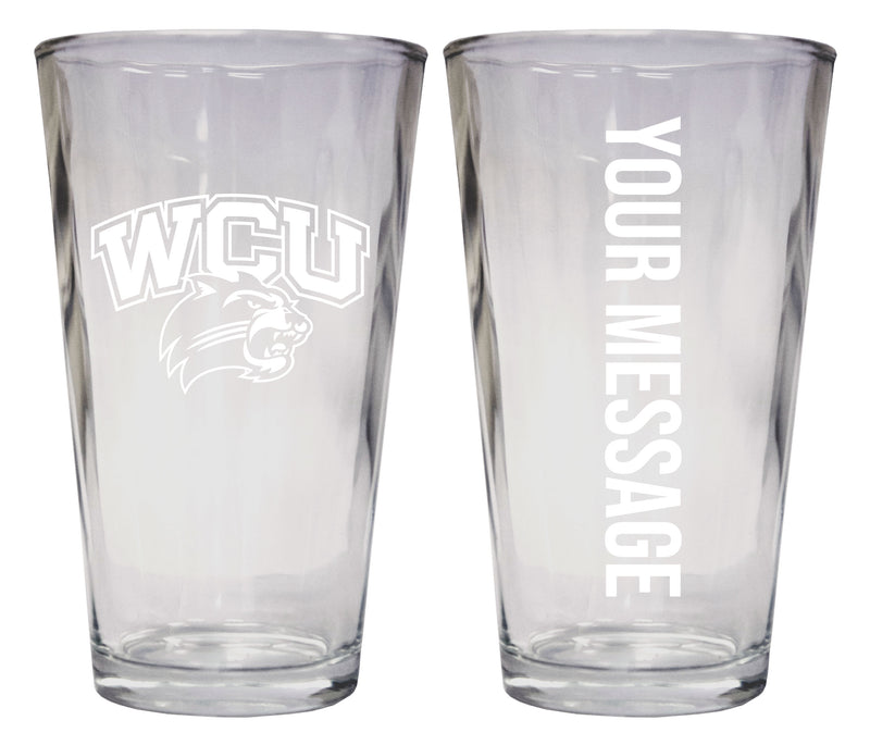Western Carolina University Officially Licensed 16 oz Pint Glass Engraved – Customizable Drinkware