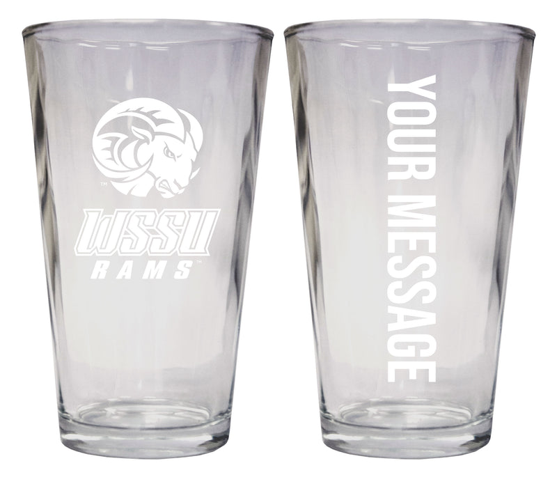 Winston-Salem State Officially Licensed 16 oz Pint Glass Engraved – Customizable Drinkware